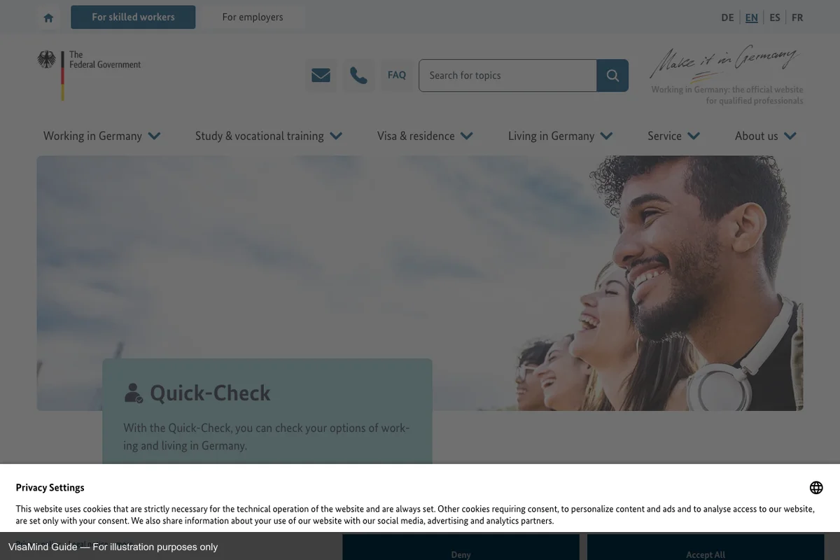 First page of Recognition Application form