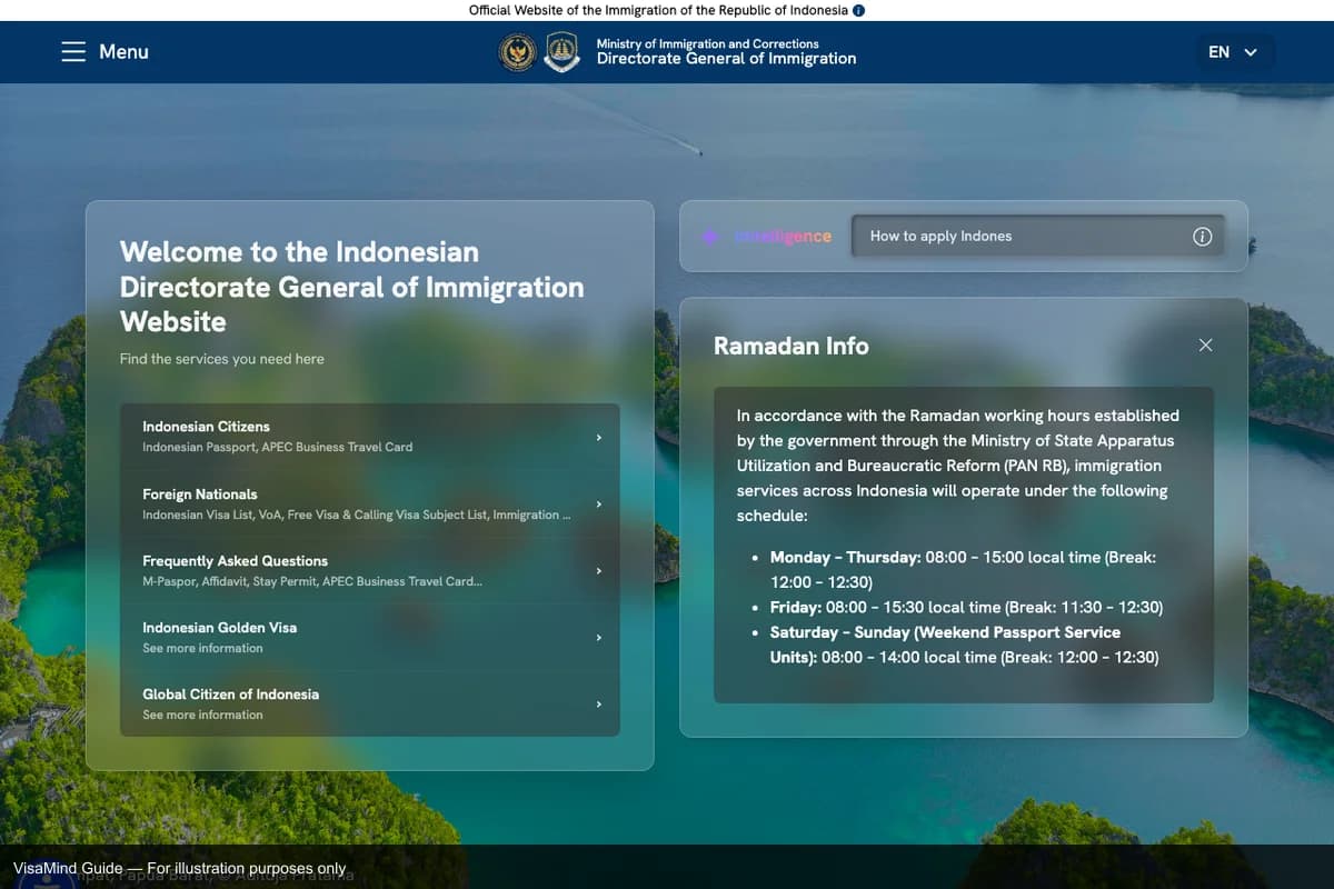 First page of VOA Extension form